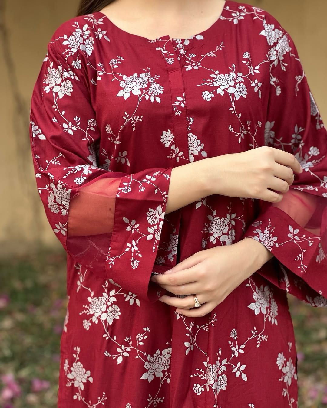 Azadi sale only 1800 Elegence Doriya cotton Blosom  printed Long lenth Co-ord 2p set