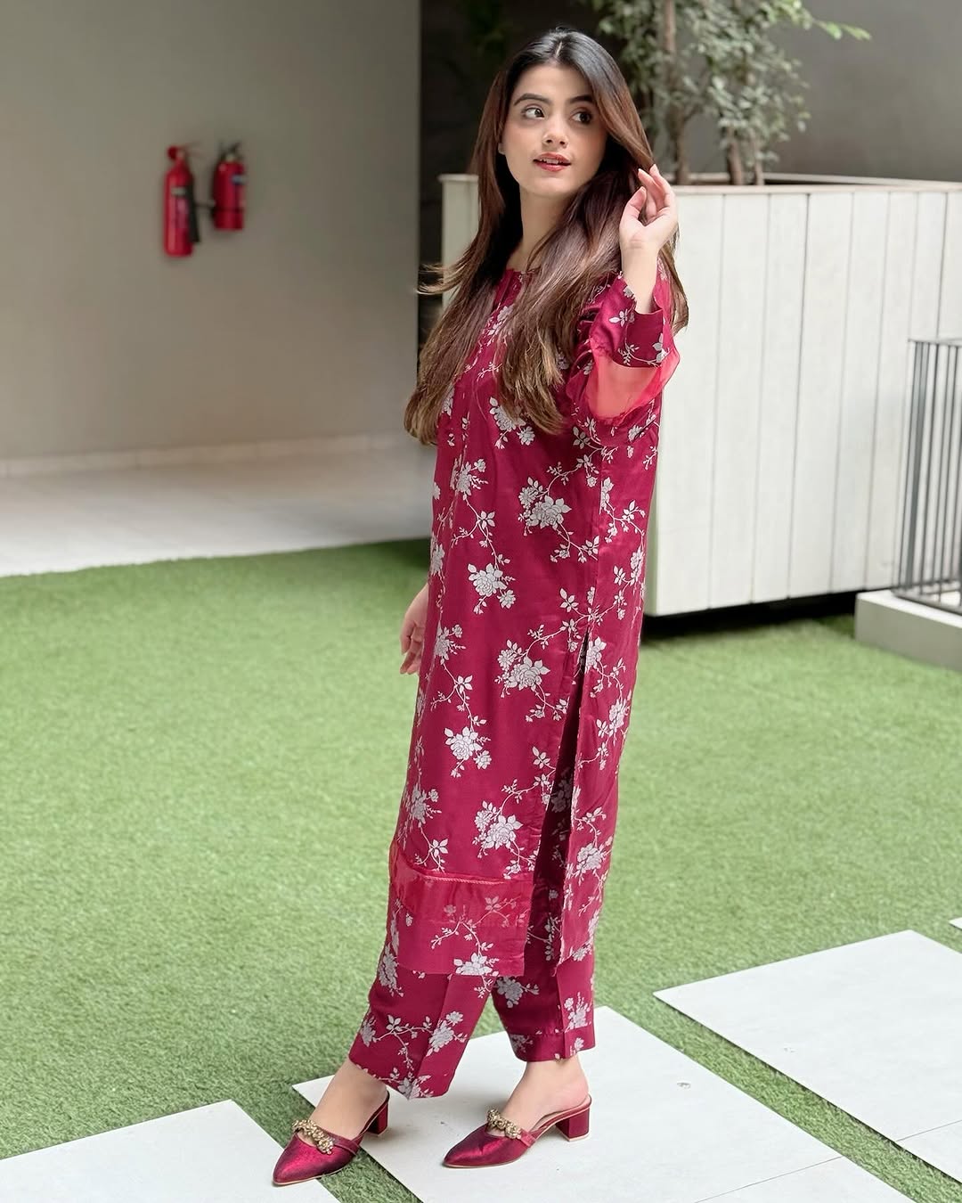 Azadi sale only 1800 Elegence Doriya cotton Blosom  printed Long lenth Co-ord 2p set