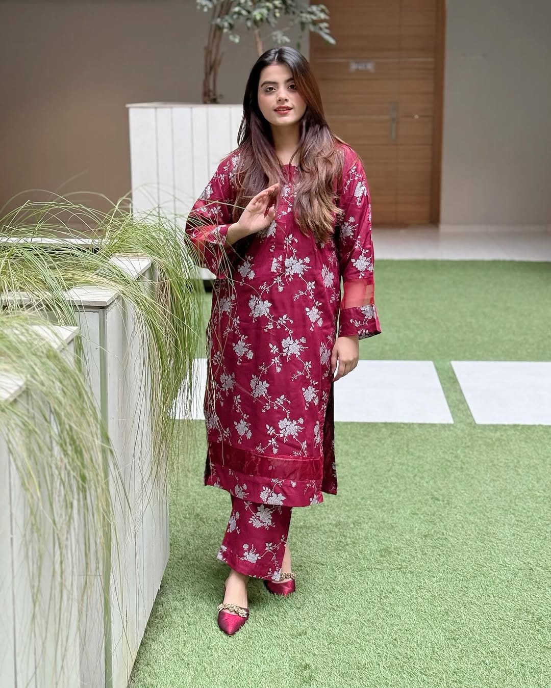 Azadi sale only 1800 Elegence Doriya cotton Blosom  printed Long lenth Co-ord 2p set