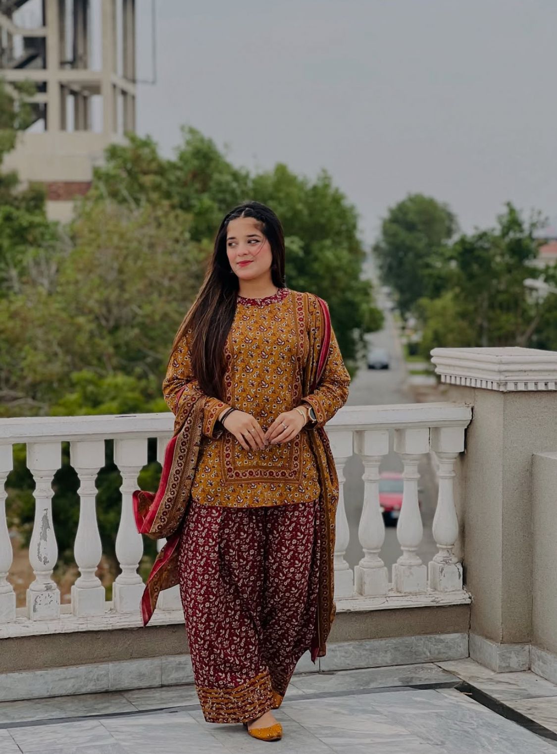 DIGITAL rang ja 3PC SUIT WITH FARSI SALWAR Al jannat collection