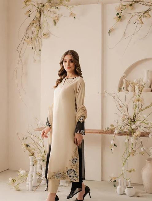 3-Piece Suit with Beautiful Embroidery