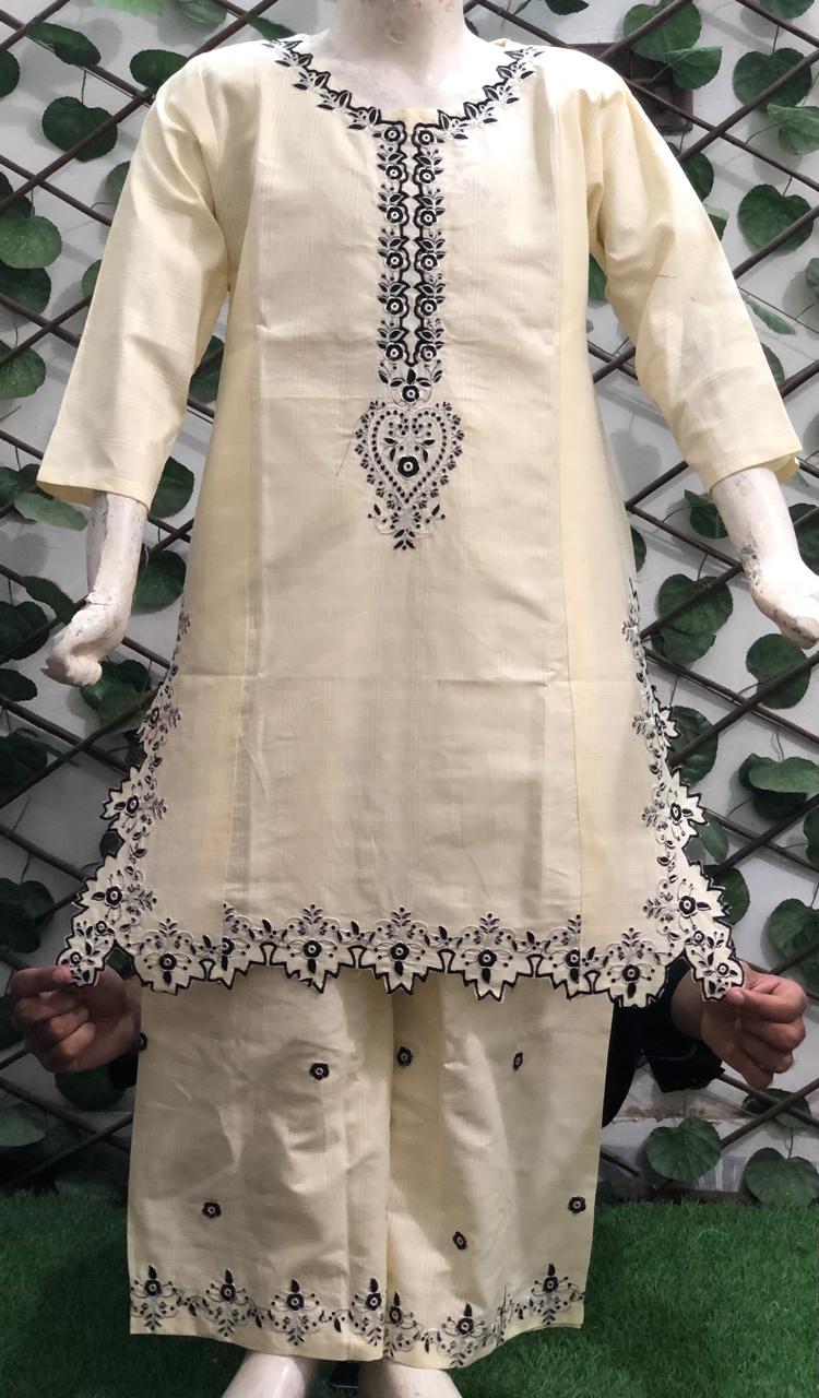 Baby Girl Cotton Embroidered Suit