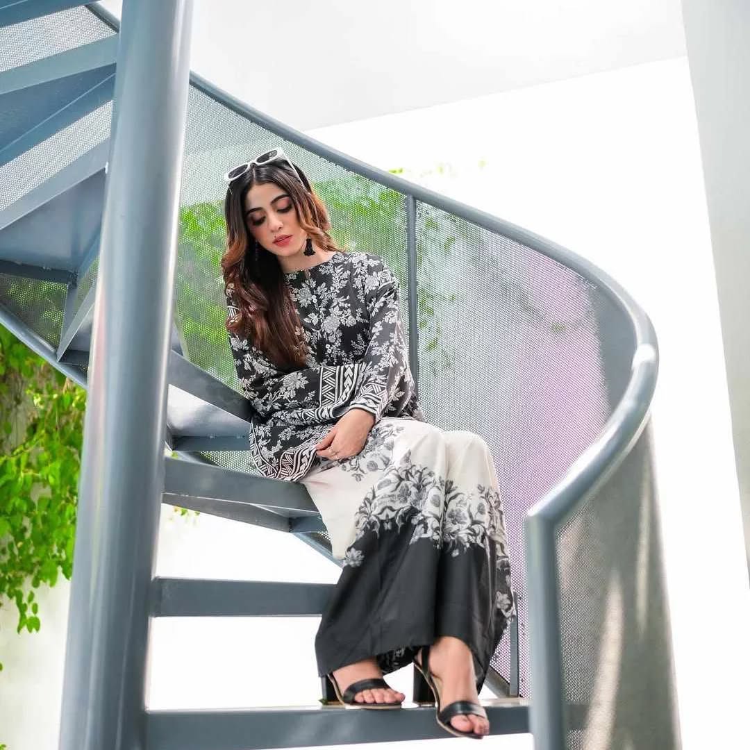 Digital jannat collection 2pcs suit summer (Unstitched)